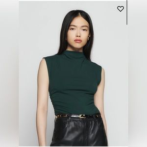 Reformation Lindy Knit top in the color Forest